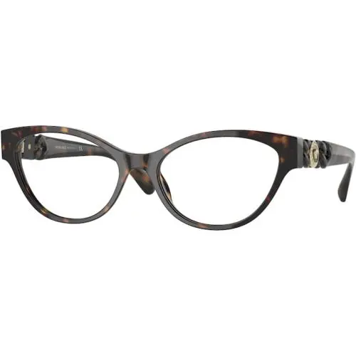 Versace Eyeglasses Frames VE 3305 108 53-17-140 Dark Havana Made in Italy