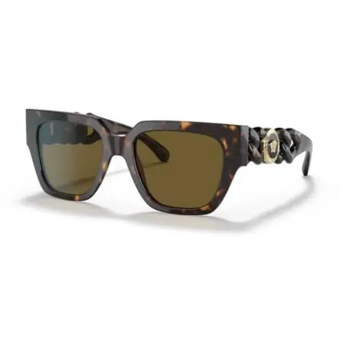 Versace VE 4409 108/73 Havana Plastic Square Sunglasses Brown Lens