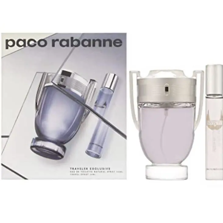 Invictus By Paco Rabanne 2pc Gift Set with 3.4oz +20ml Edt Spray Same As Shown