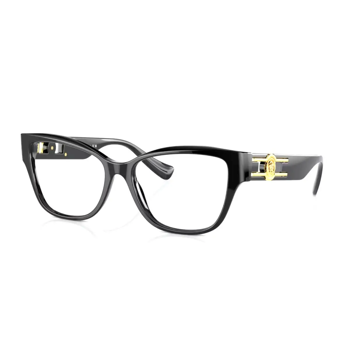 Versace Rx-able Cat Eye Eyeglasses Mod 3347 GB1 52-16 140 Black Gold Frames