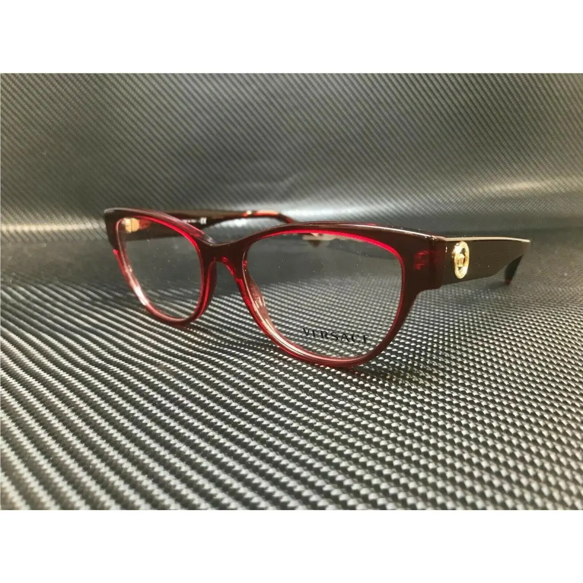 Versace VE3287 388 Red Transparent Women`s Eyeglasses 53 mm