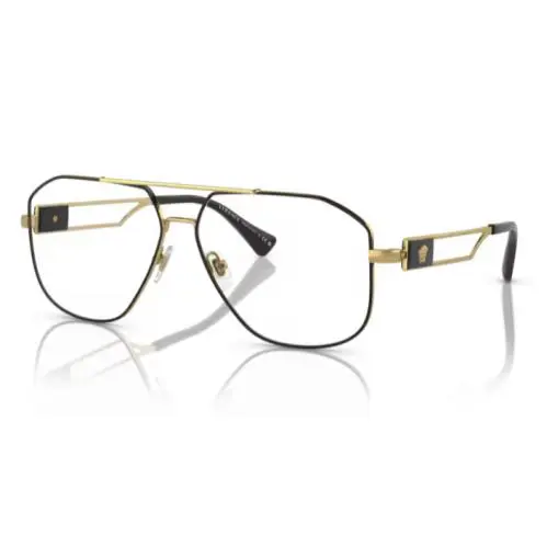 Versace VE1287 1443 Black Gold Demo Lens 59 mm Men`s Eyeglasses