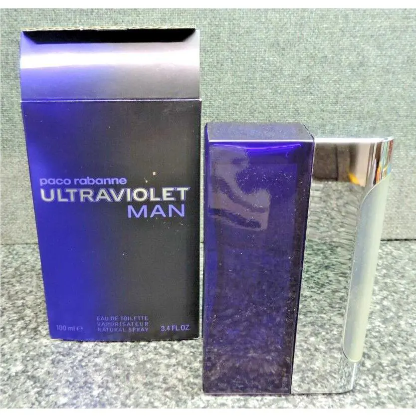 Paco Rabanne Ultraviolet Man Natural Spray 3.4Fl. Oz Box 2001 First Ed