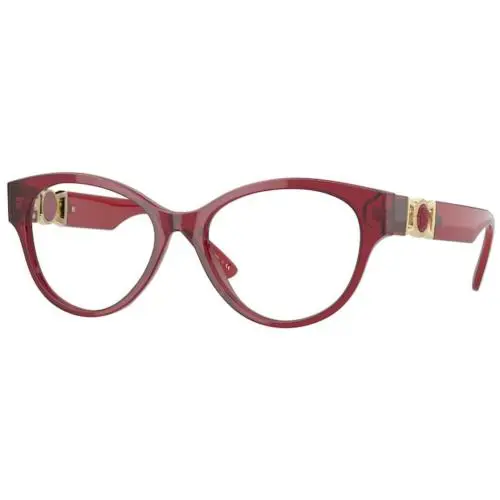 Versace Eyeglasses VE3313 388 54mm Transparent Red / Demo Lens
