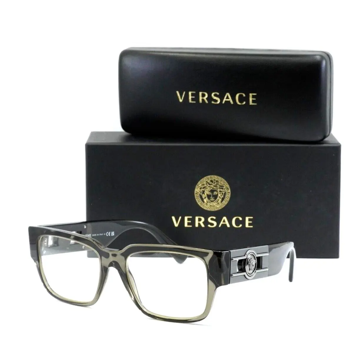Versace Eyeglasses Mod. 3350 5436 55-18 140 Grey Transparent Silver Frames