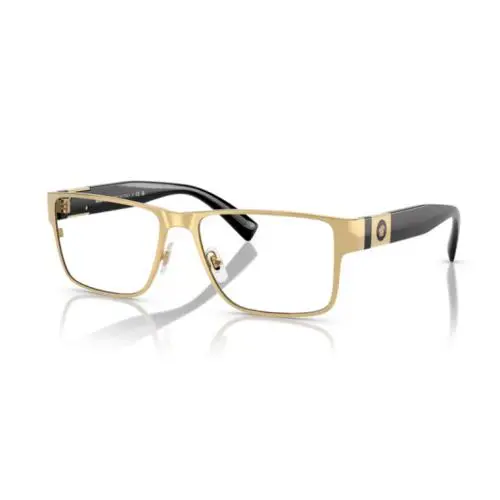 Versace 0VE1274 1002 Gold 57mm Rectangle Men`s Eyeglasses