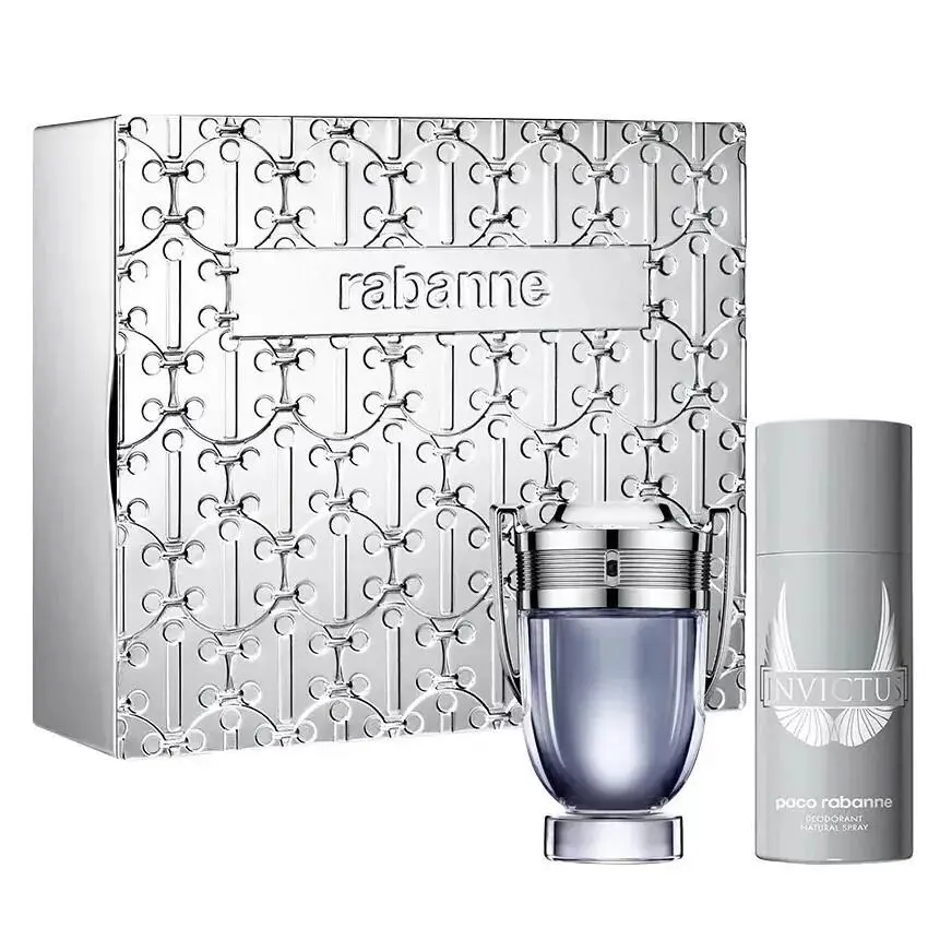Paco Rabanne Invictus 2 PC Men Gift Set - 3.4 OZ Edt + 5.1 OZ Deodorant Spray