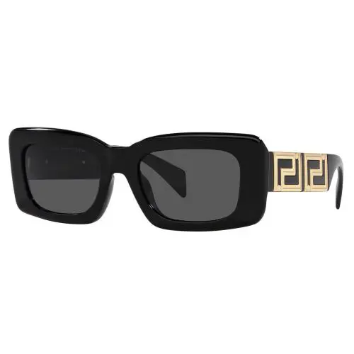 Versace VE4444U GB1/87 Black/dark Grey Rectangular Women`s Sunglasses