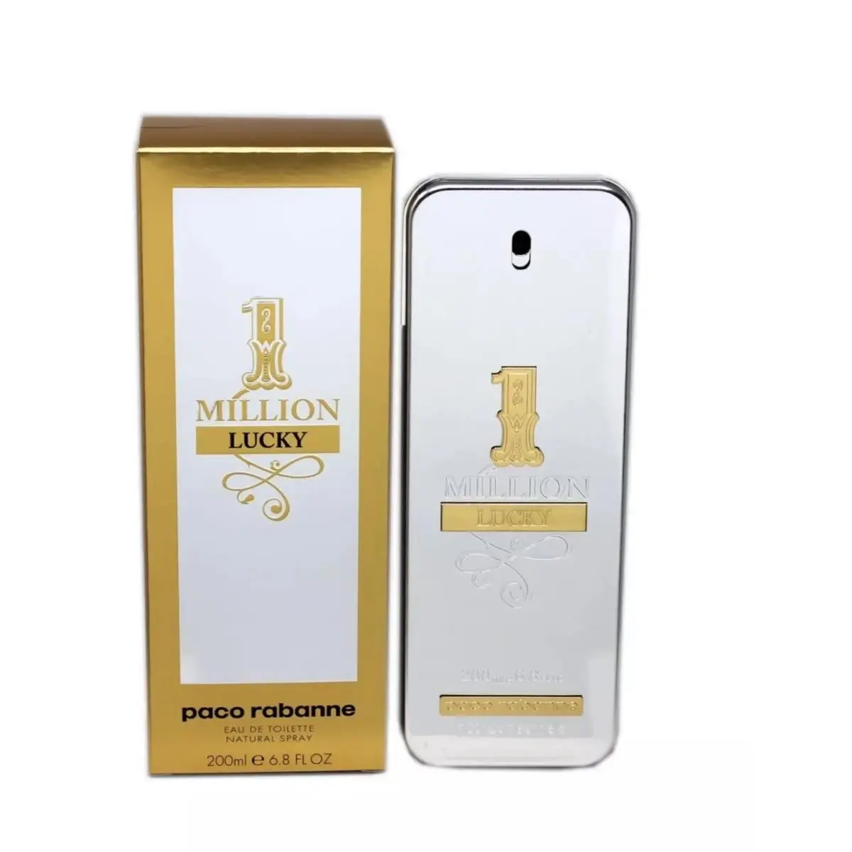 1 One Million Lucky Eau De Toilette 6.8 oz / 200 ml For Men Spray by Paco Rabanne