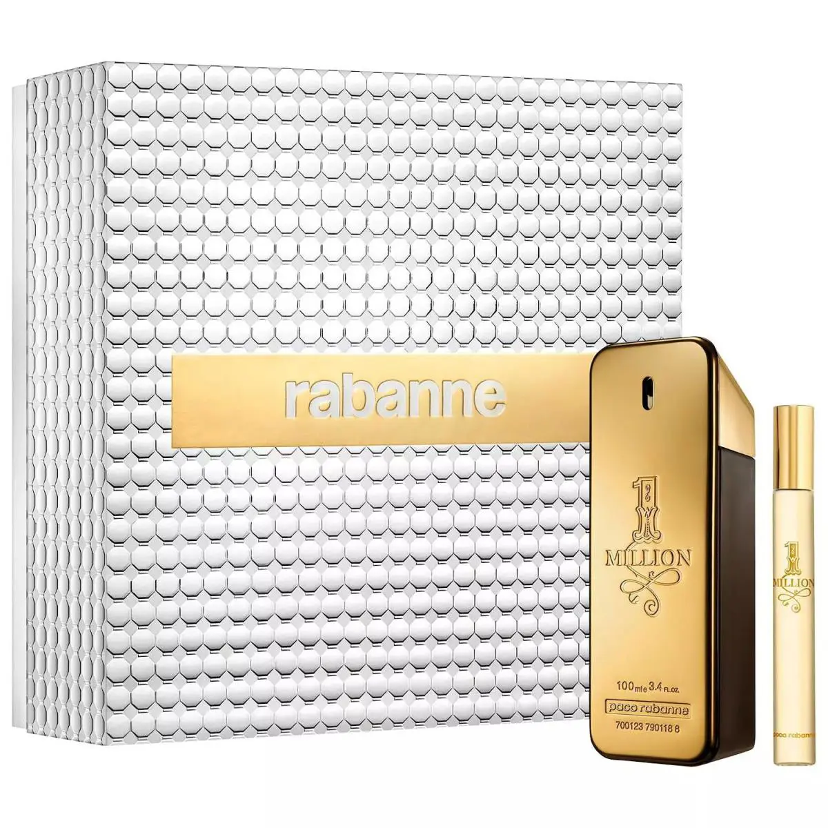 Paco Rabanne 1 Million 2 PC Men Gift Set - 3.4OZ Edt + 0.67 Mini Spray