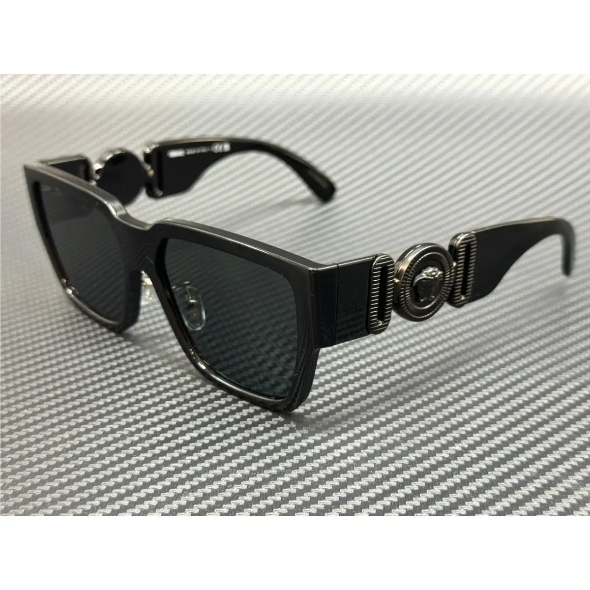 Versace VE4483D 536087 Black Grey Men`s 57 mm Sunglasses