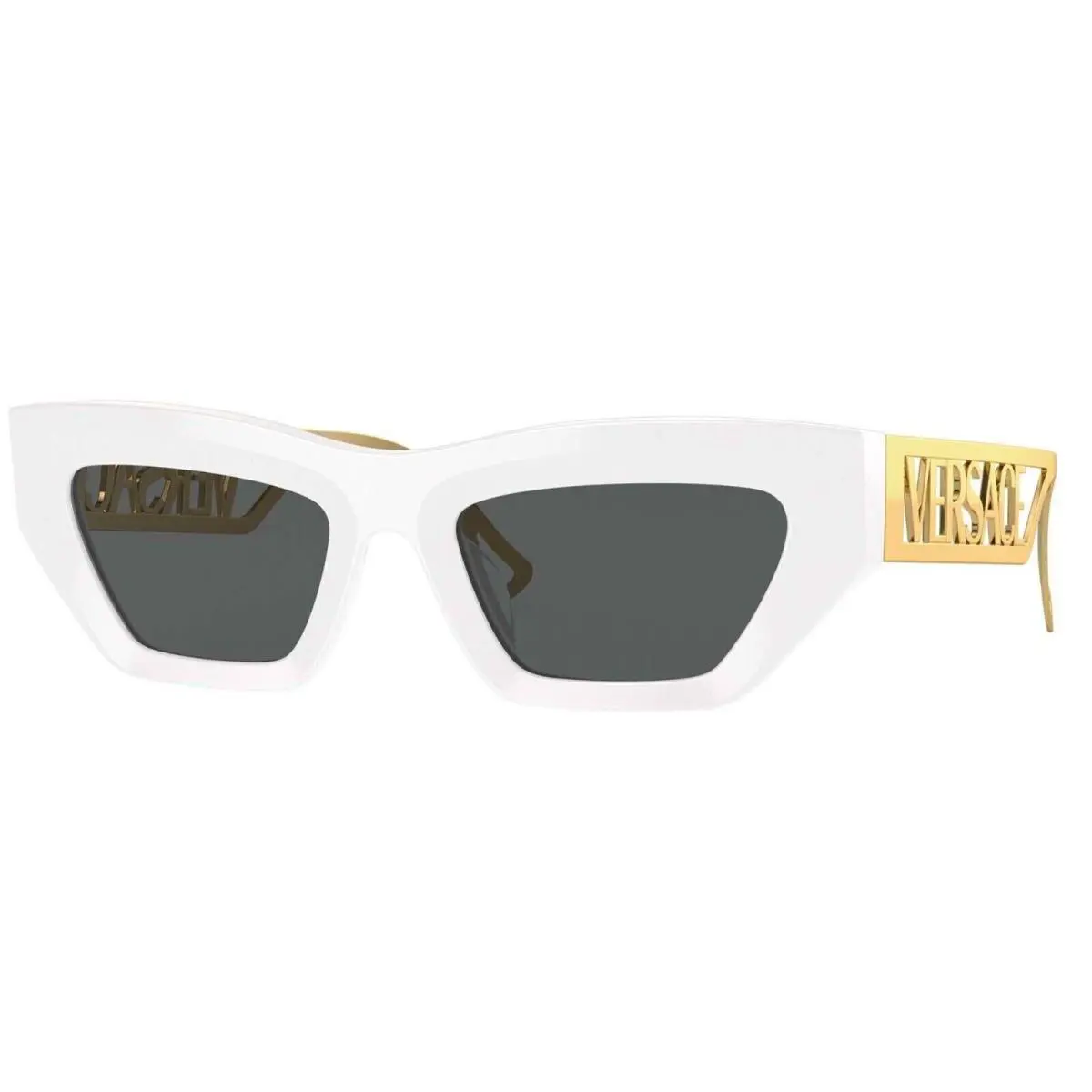 Versace VE4432U 401/87 53 White Plastic Fashion Sunglasses Grey Lens