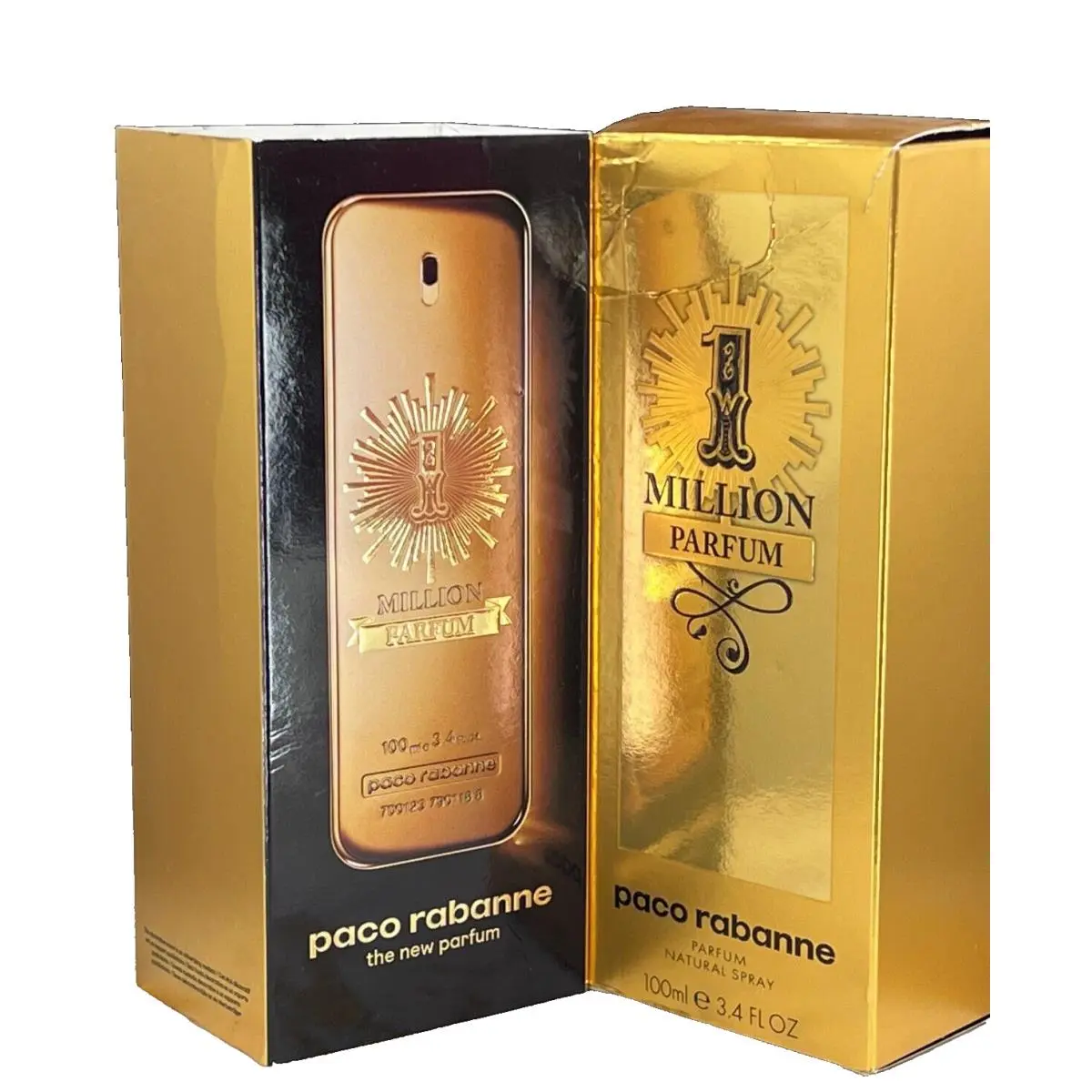 1 Million Parfum By  3.4 oz 100 ml with Sleeve As Shown by Paco Rabanne