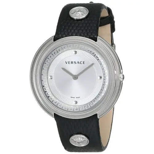 Versace Women`s VA7010013 Thea Round Stainless Steel Silver Sunray Dial Watch
