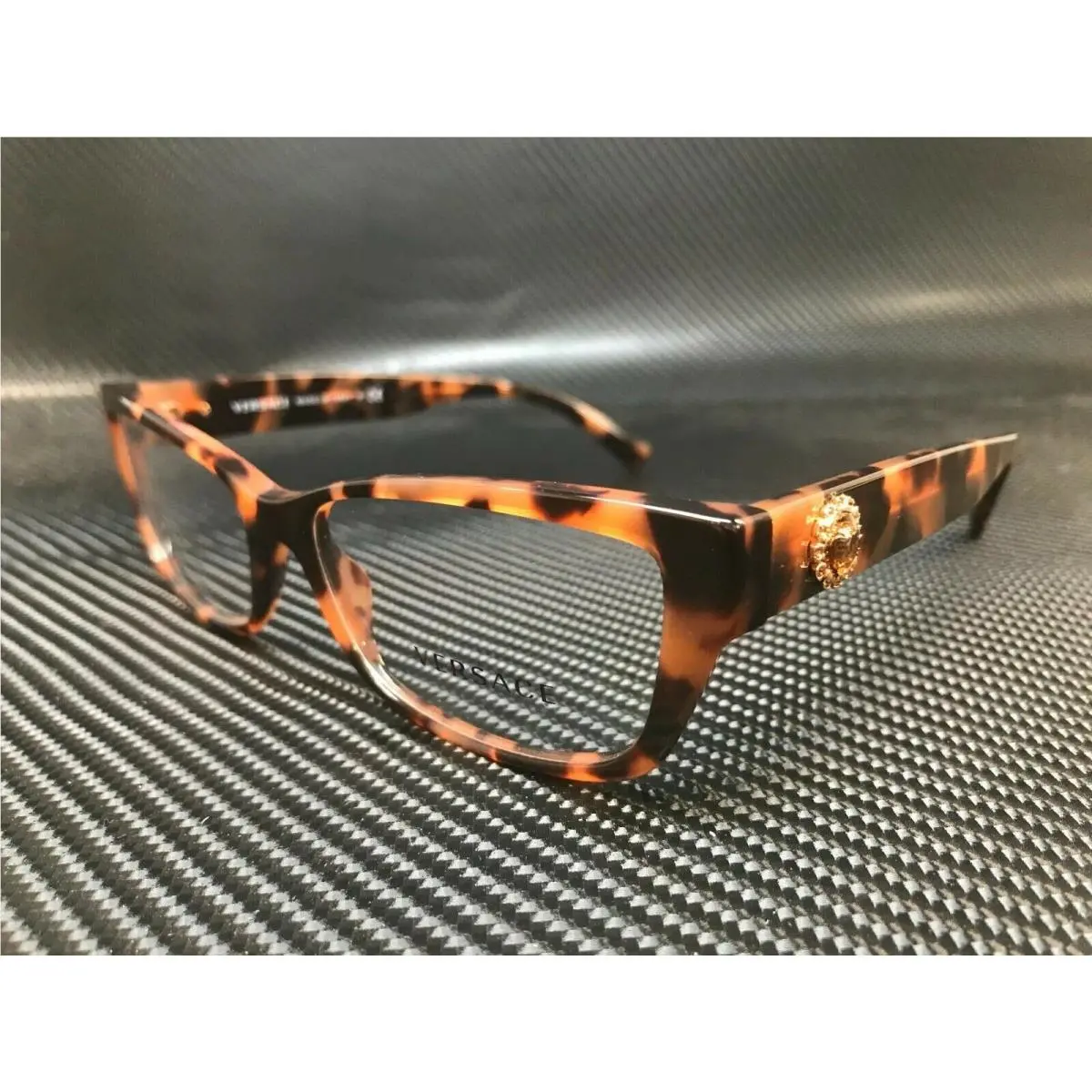Versace VE3284B 944 Havana Demo Lens Women`s Eyeglasses 52 mm