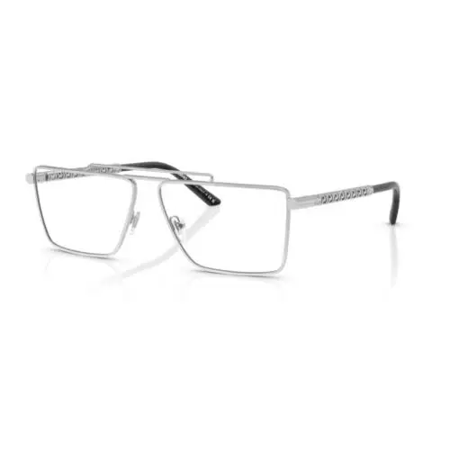 0VE1295 1000 Silver 59mm Rectangular Men`s Eyeglasses by Versace