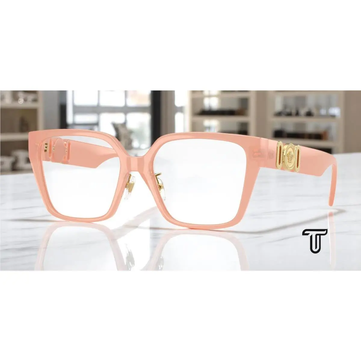 Versace VE3371D 5497 Opal Pink Demo Lens 54 mm Women`s Eyeglasses