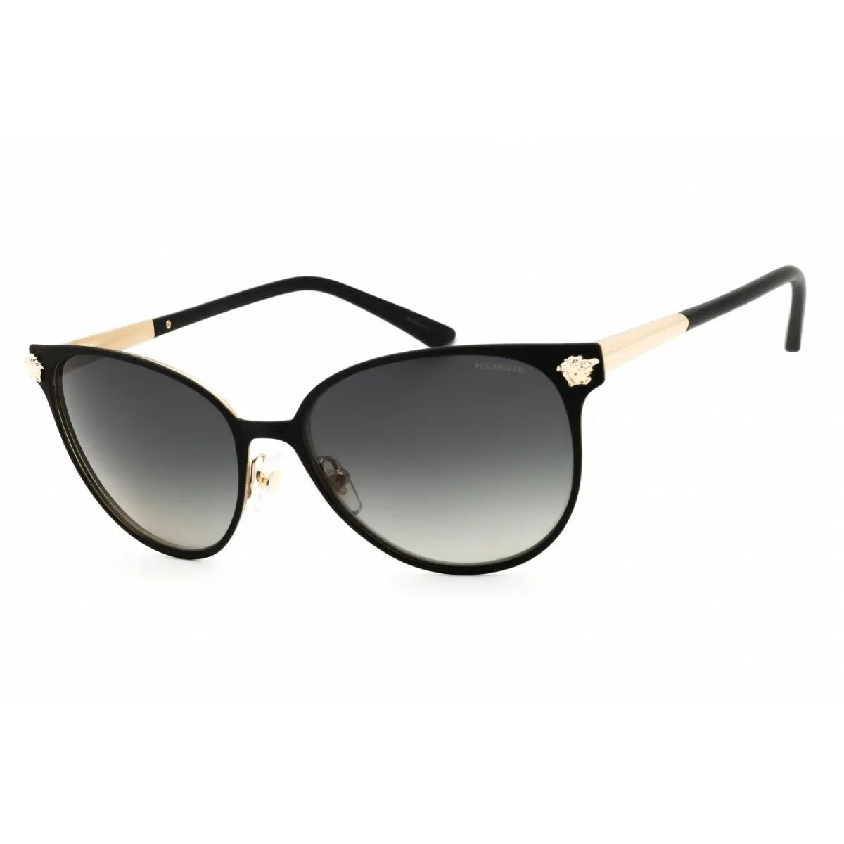 Versace 0VE2168-1377T3 Sunglasses Black Polar Grey Gradient 57mm Women