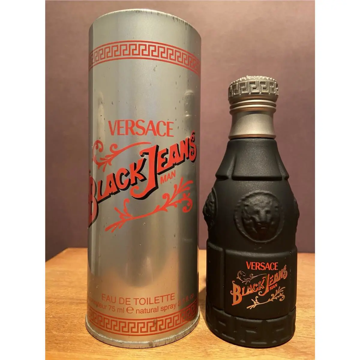 Versace Black Jeans 2.5 OZ / 75 ml Eau de Toilette Spray For Men See Photos Rare