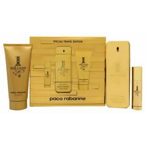 1 Million BY Paco Rabanne Travel Edition Gift Set 100ML Edt Spray + 10ML Edt M