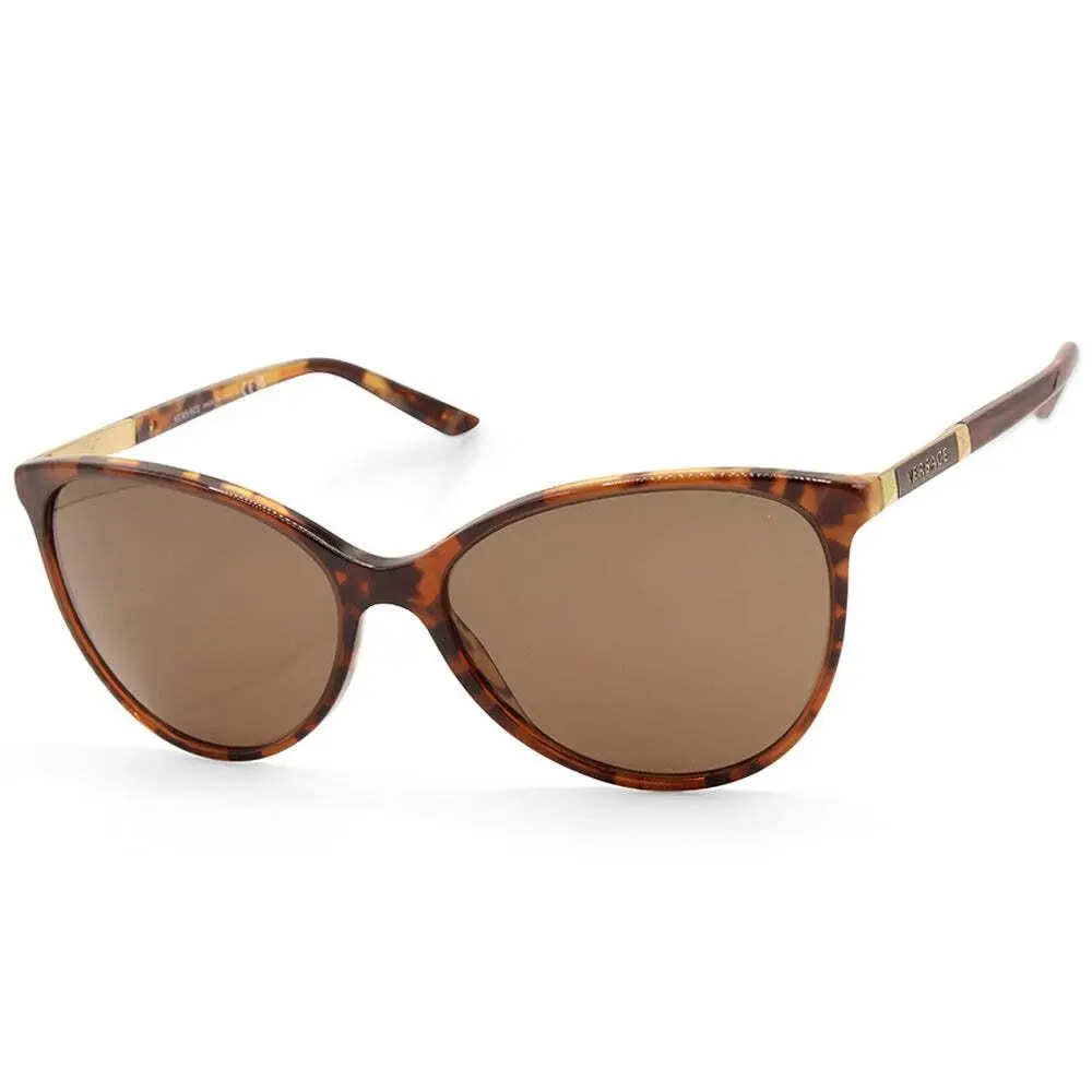 Versace Havana/brown Women`s Designer Sunglasses VE4260 507773 - Frame: Brown, Lens: Brown