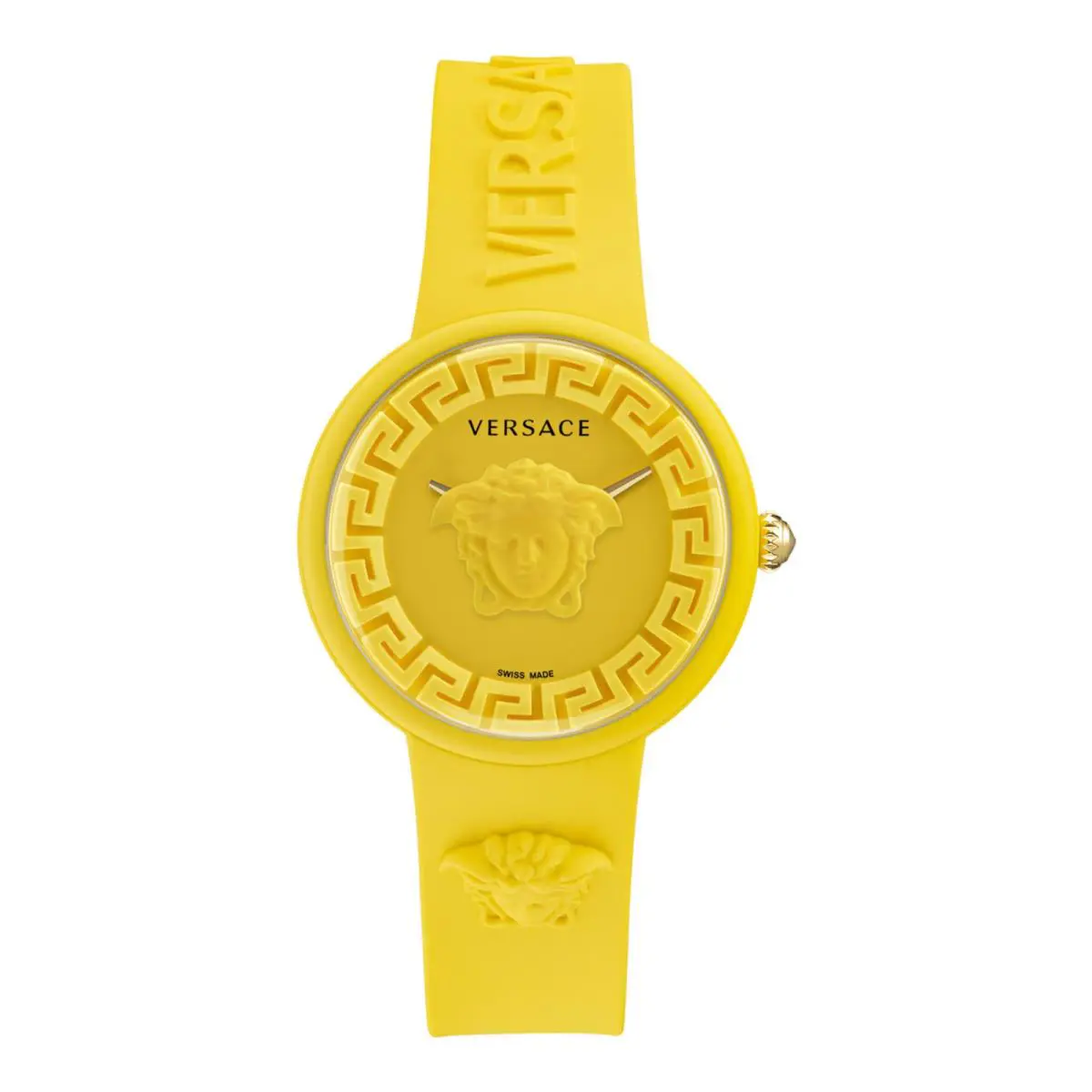 Versace Womens Yellow 39mm Strap Fashion Watch
