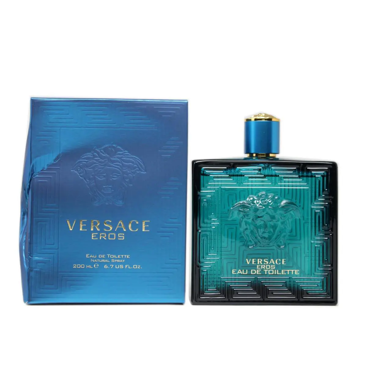 Versace Eros Eau DE Toilette Natural Spray 200 ML/6.7 Fl.oz. D