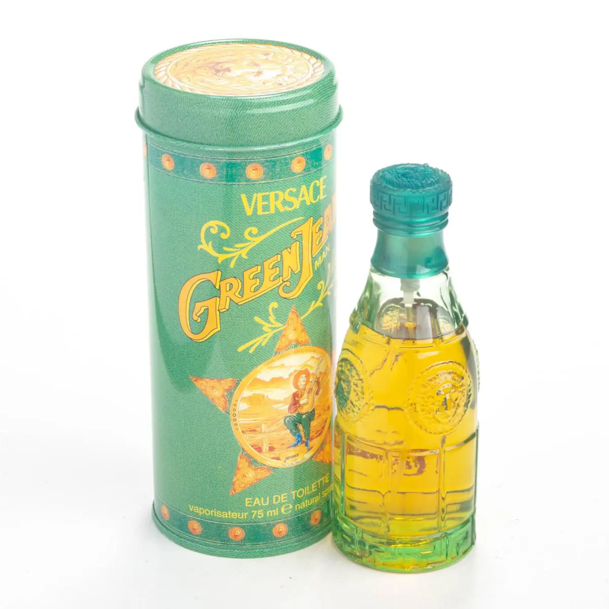 Versace Green Jeans Eau de Toilette Edt 2.5OZ Mens Cologne Vintage - Green