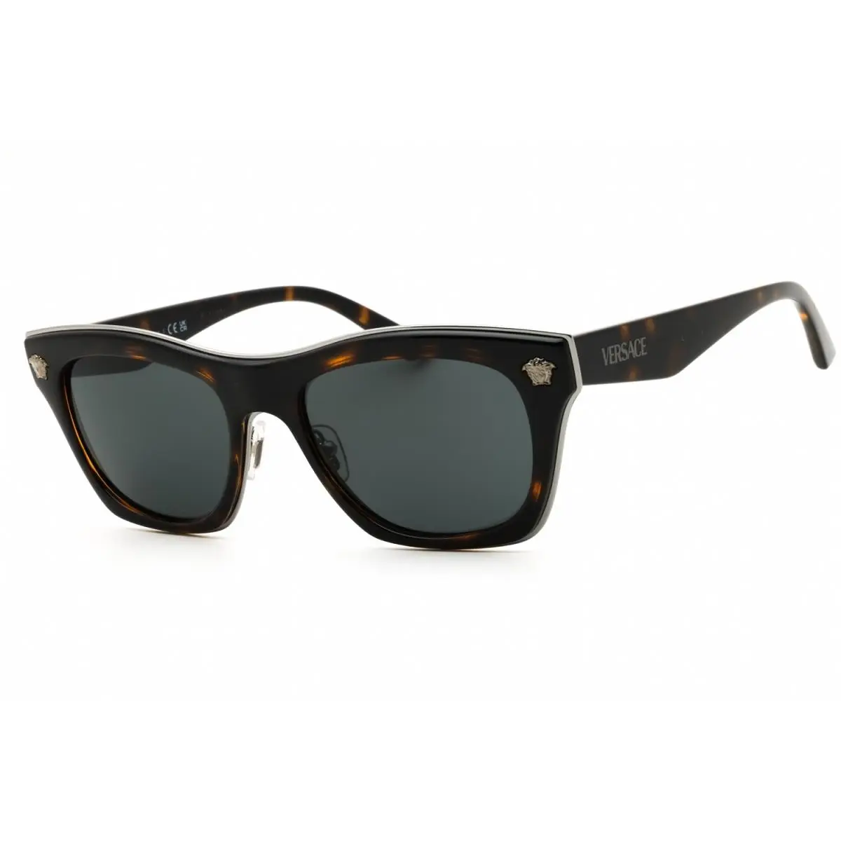 Versace VE2272 108 87 Sunglasses Havana Frame Dark Grey Lenses 53mm