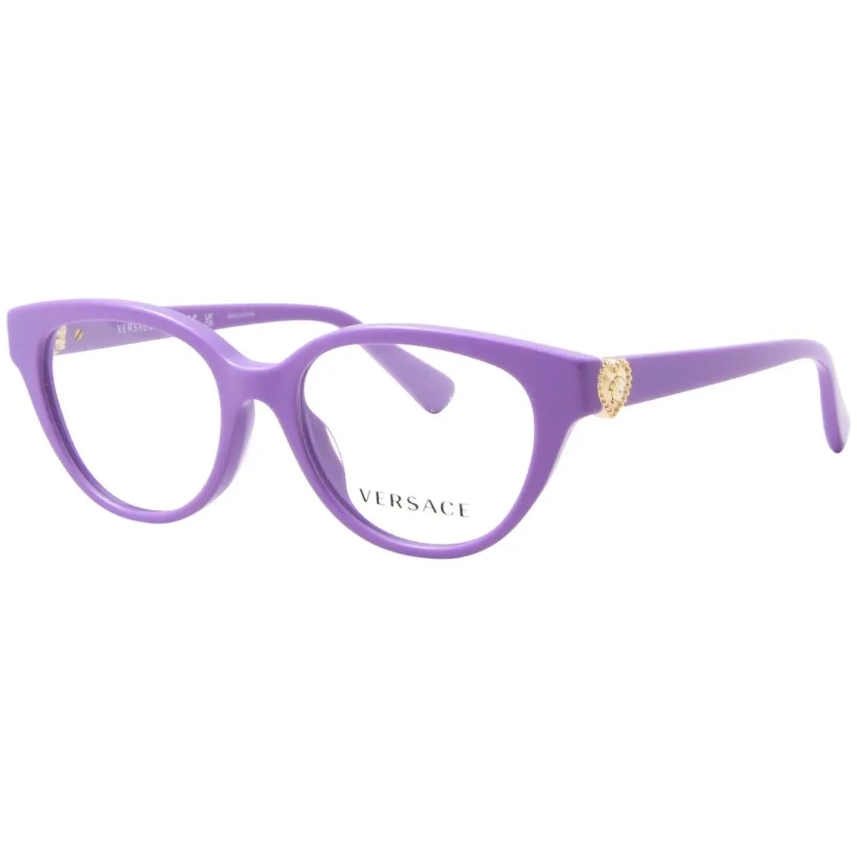 Versace VK3004 5424 Eyeglasses Frame Youth Kids Girl`s Lavender Full Rim 46mm