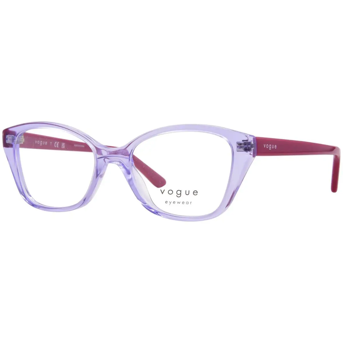 Versace Vogue VY2010 2950 Eyeglasses Frame Youth Kids Transparent Lilac Full Rim 46mm