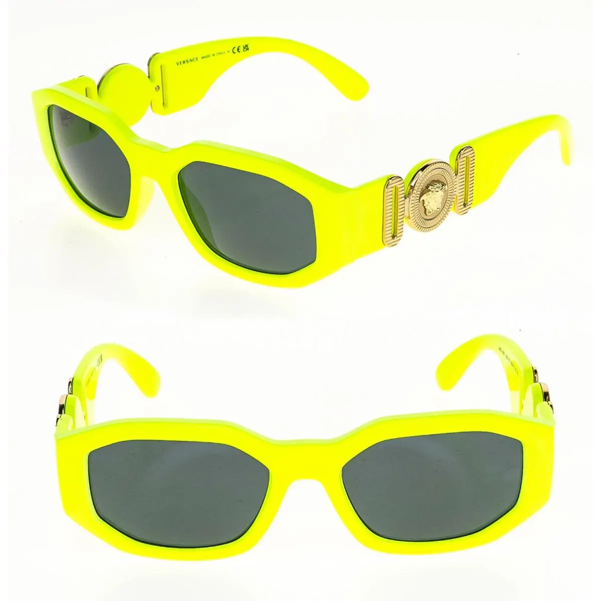 Versace Biggie Medusa Emblem 4361 Yellow Fluo VE4361 Narrow Unisex Sunglasses