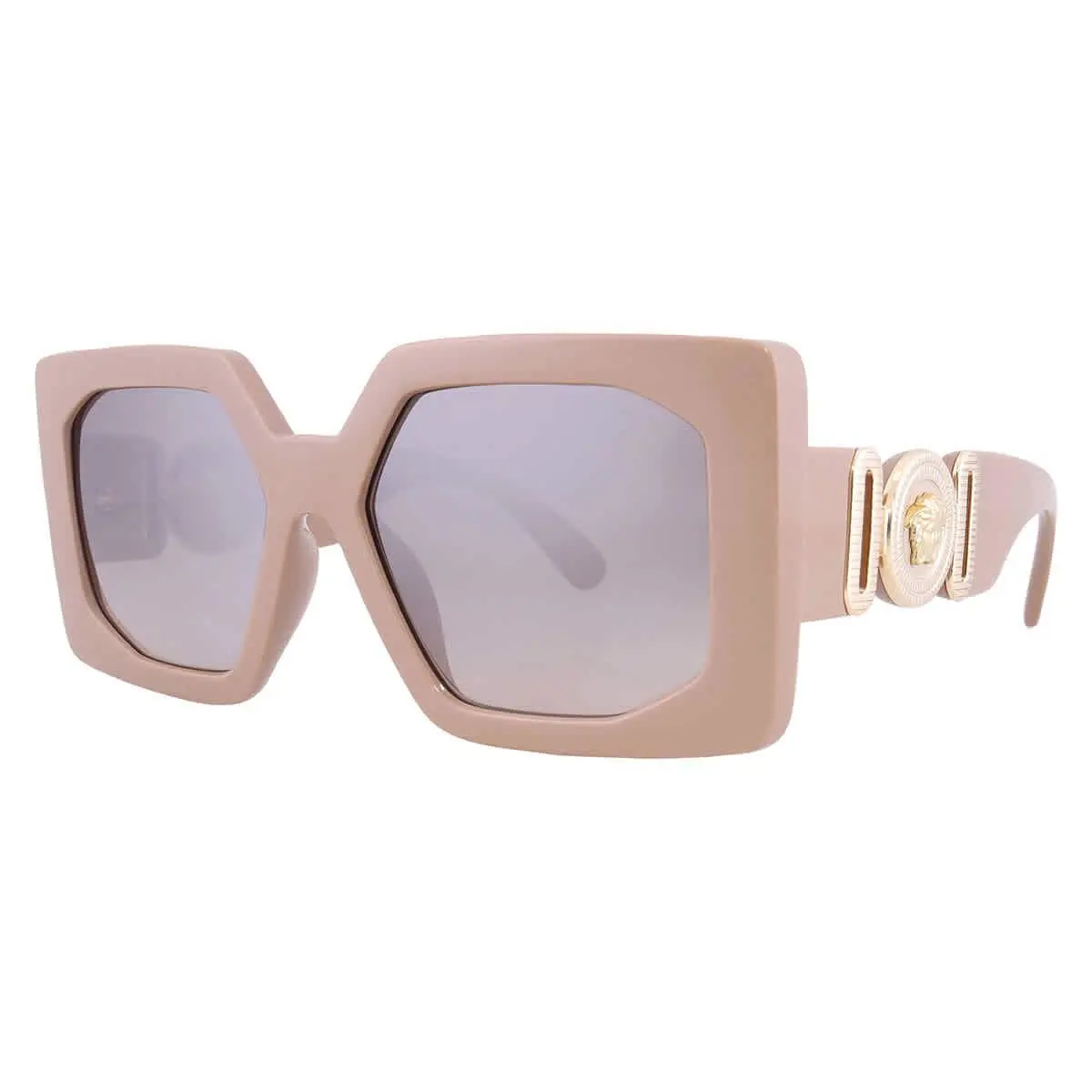 Versace Brown Gradient Grey Mirror Silver Square Ladies Sunglasses VE4478U
