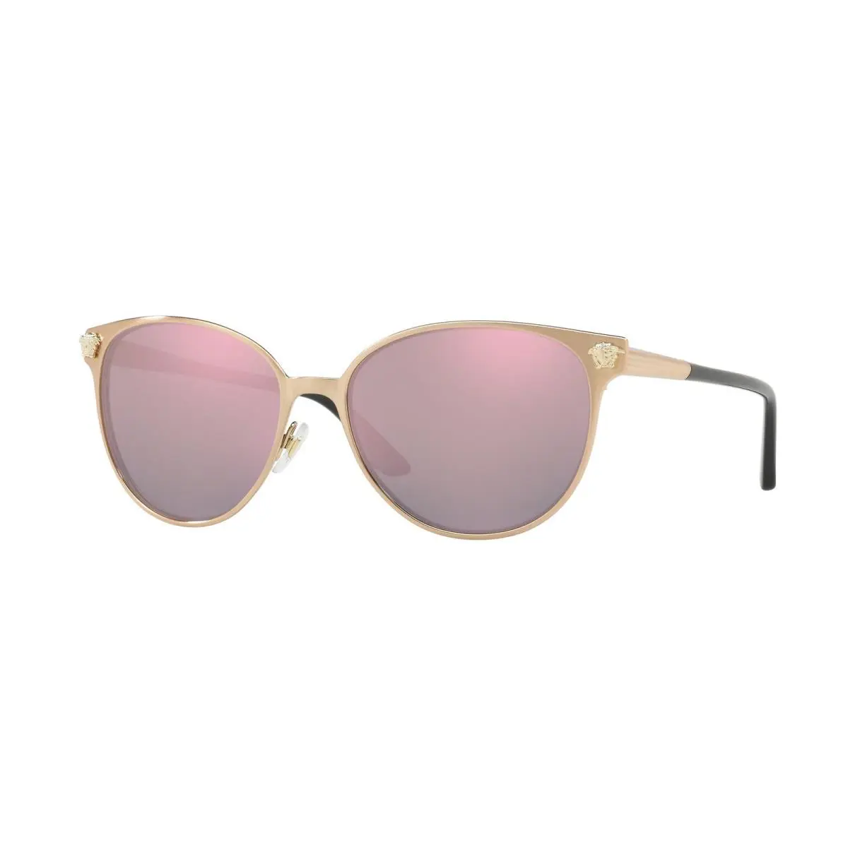 Versace VE2168 14095R Sunglasses Women`s Pink/gold/dark Grey/pink Mirror 57mm
