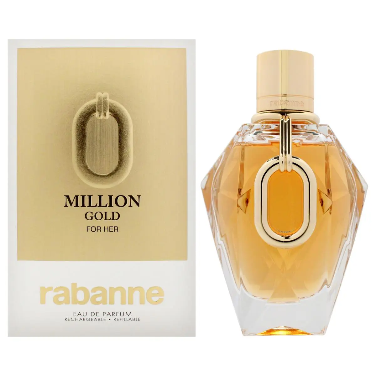 Million Gold by Paco Rabanne For Women - 3 oz Edp Spray Refillable