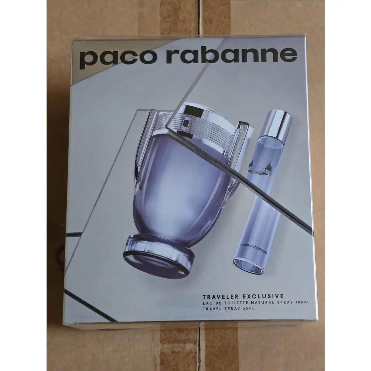 Paco Rabanne Invictus Travel Set of 2 For Men Contains: Edt Spray 3.4 Fl.oz