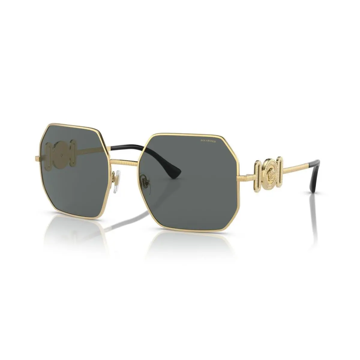 Versace 0VE2248 100281 58mm Polarized Woman Sunglasses Gold Frame Dark