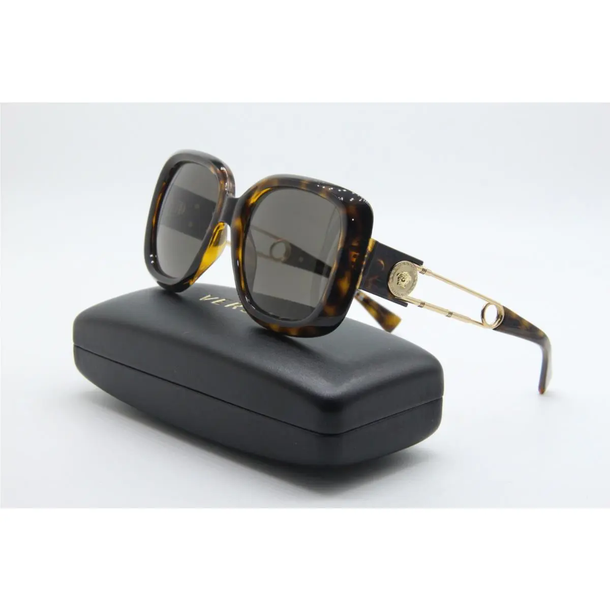Versace VE 4411 108/3 Brown Havana Frames Sunglasses W/case 54-20