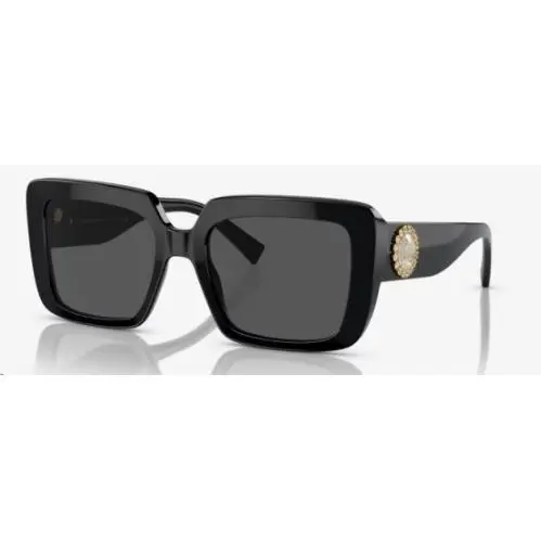 Versace VE 4384B GB1/87 Black Plastic Square Sunglasses Grey Lens