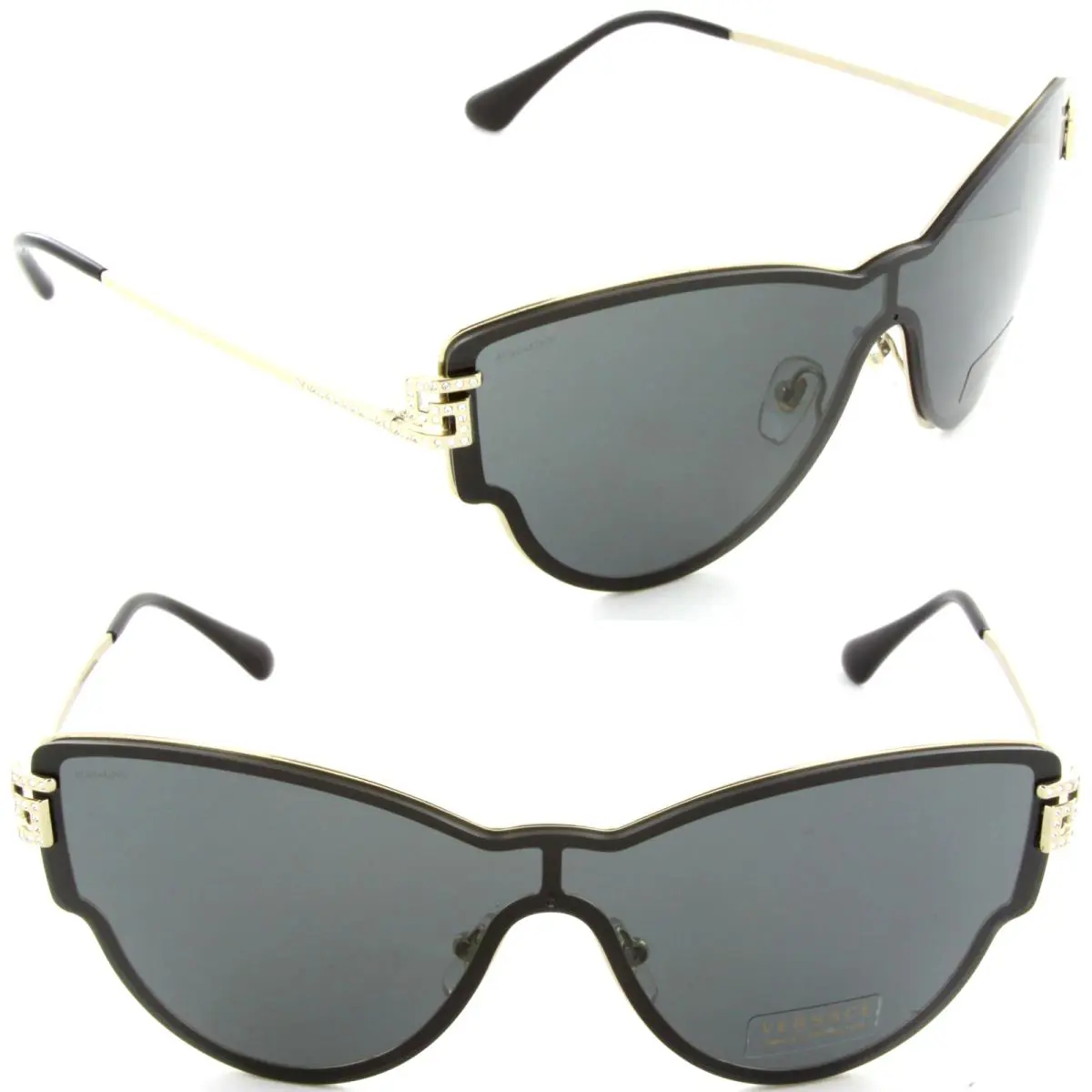 Versace VE 2172B 1252/87 Cat Eye Sunglasses Pale Gold/grey Lens - Frame: Gold