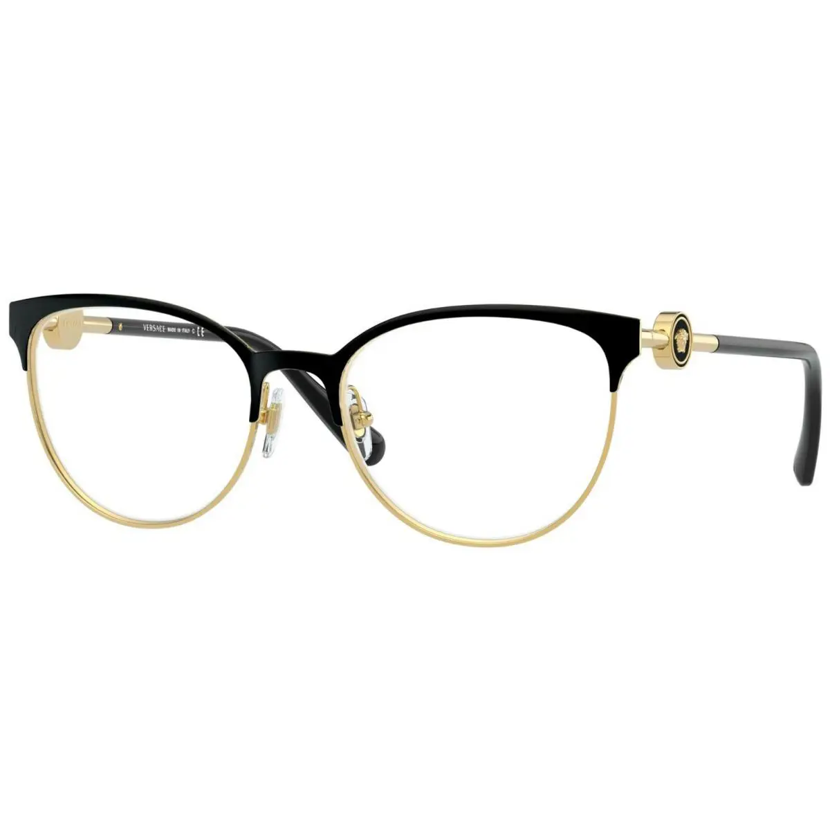 Versace Enamel Medusa VE 1271 Black Gold 1433 Eyeglasses
