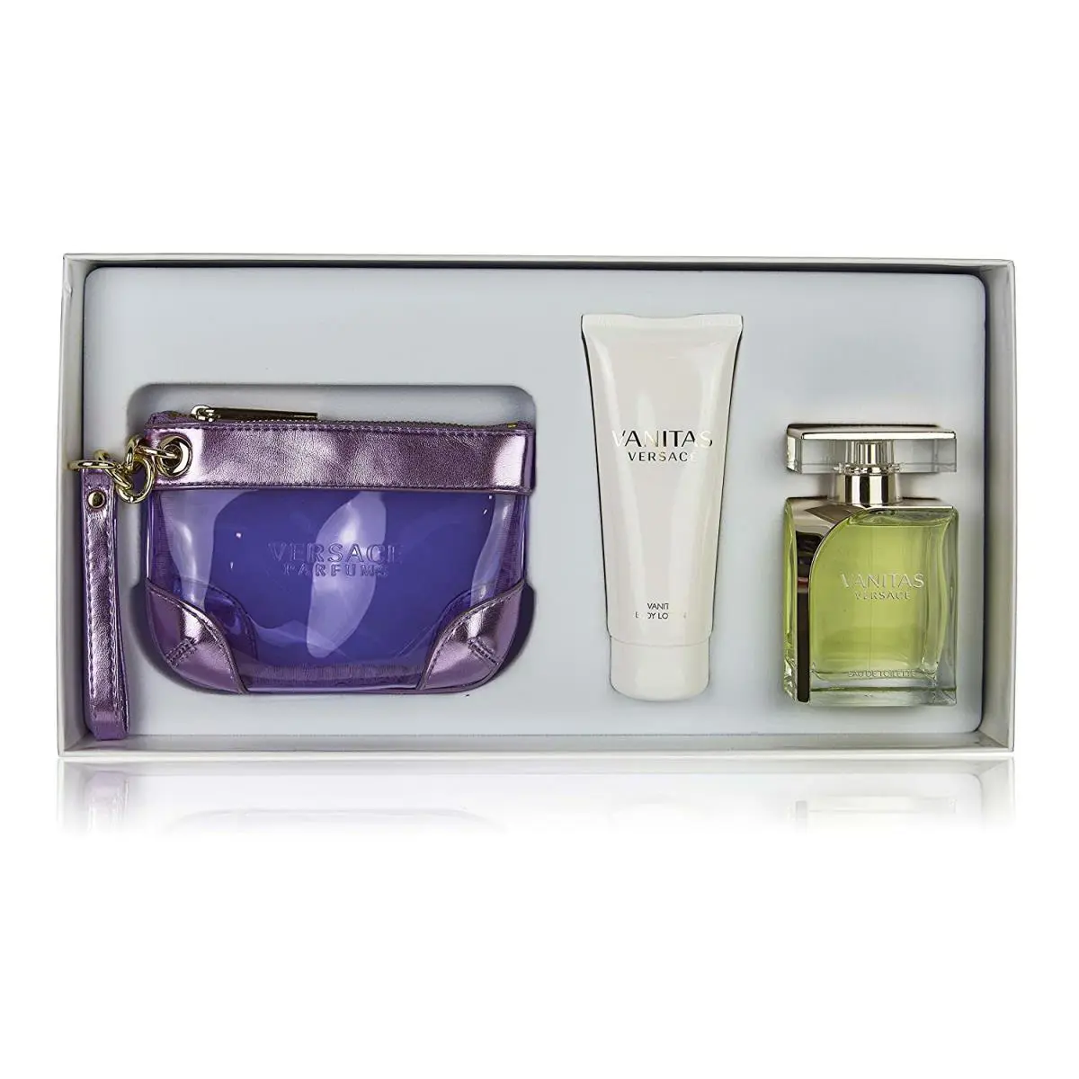 Versace Vanitas For Her-3 Pieces Gift Set Hard Box 3.4 OZ Edt Spray 3.4 OZ B/l