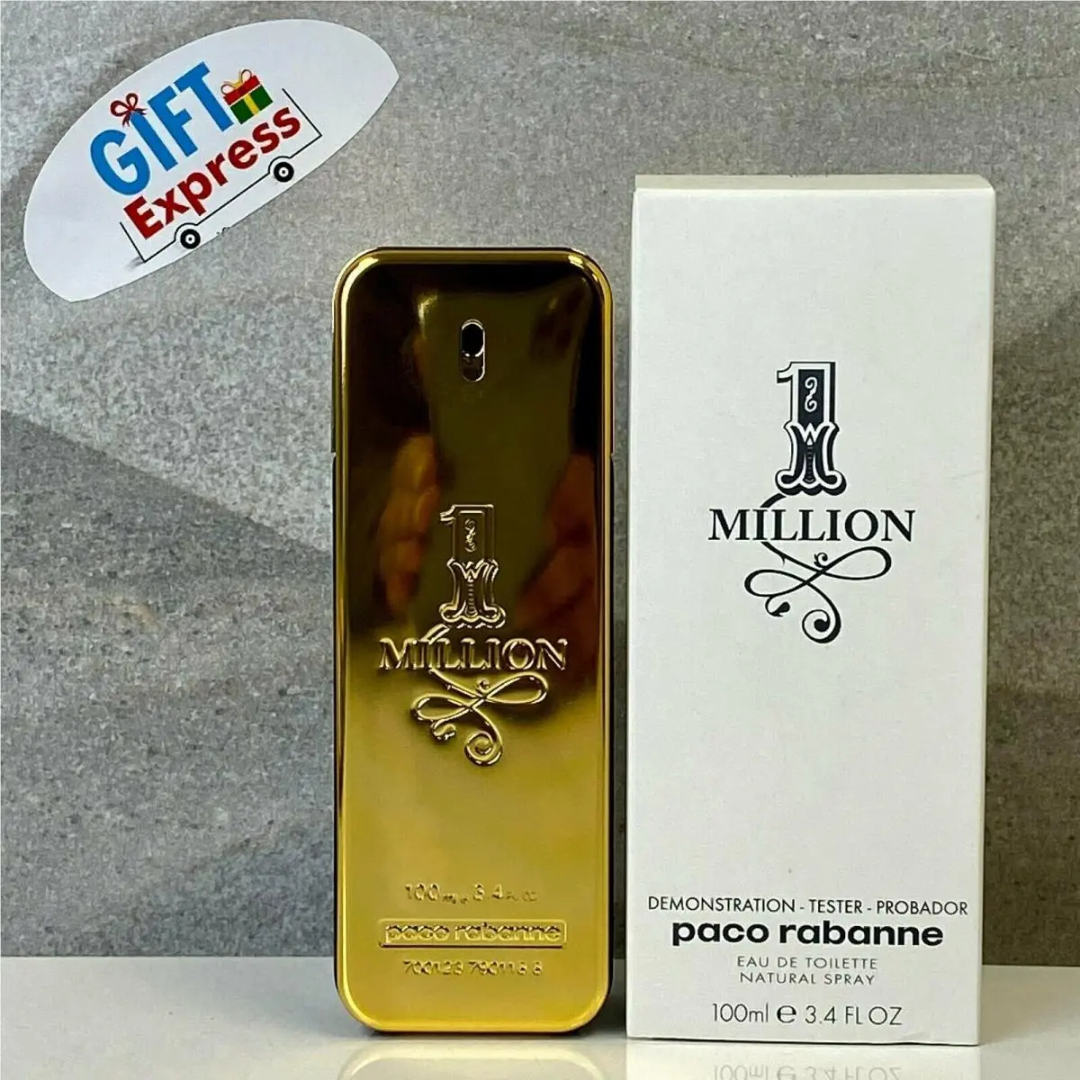 1 Million  3.4 OZ Eau DE Toilette Spray Men`s Perfume` Tstr by Paco Rabanne