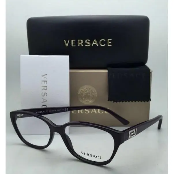 Versace Eyeglasses VE 3189-B 5066 54-15 140 Violet Purple Frames w/ Crystals