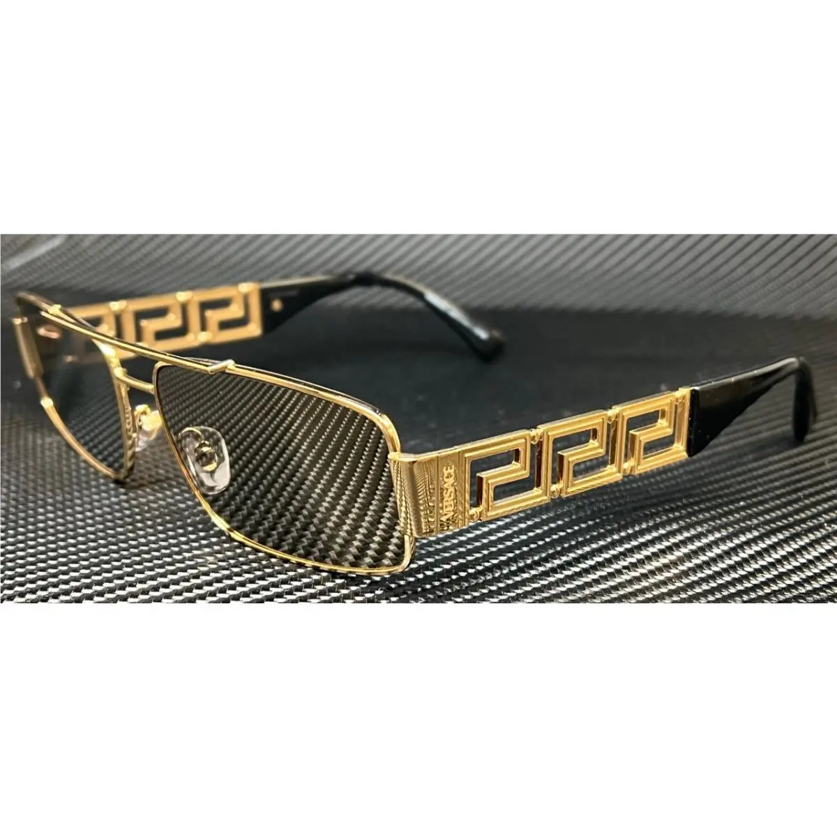 Versace VE2257 10025A Gold Mirror Men`s 60 mm Sunglasses