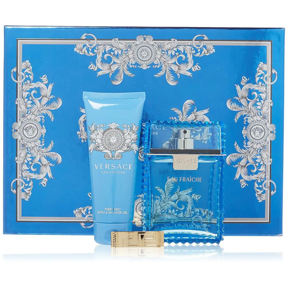 Versace Man Eau Fraiche Men`s 3 Piece Gift Set Rare