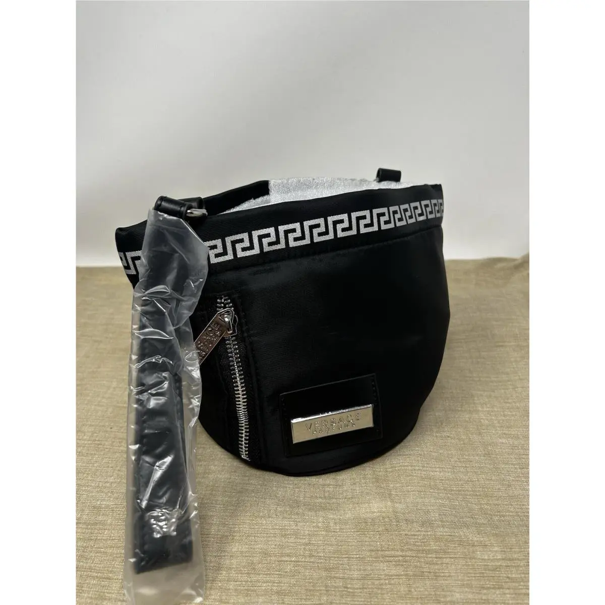 Versace Parfums Womens Black Carry Handbag Totebag and Sports Bag