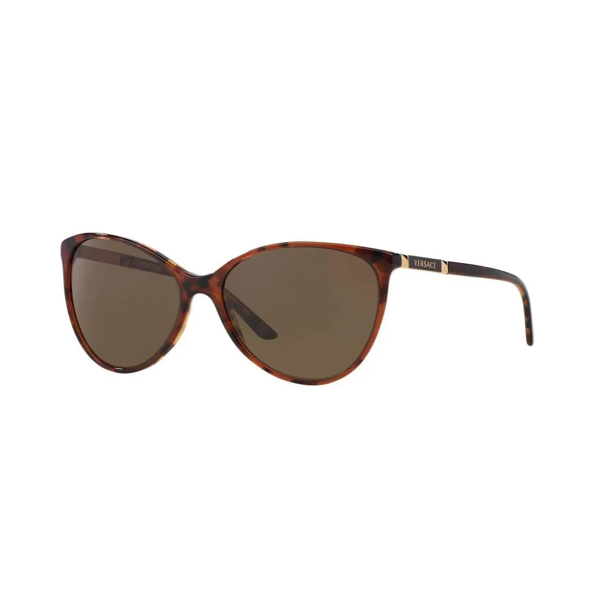 Versace Cateye Sunglasses VE 4260 5077/73 Amber Havana / Brown Lens - Frame: Brown, Lens: Brown