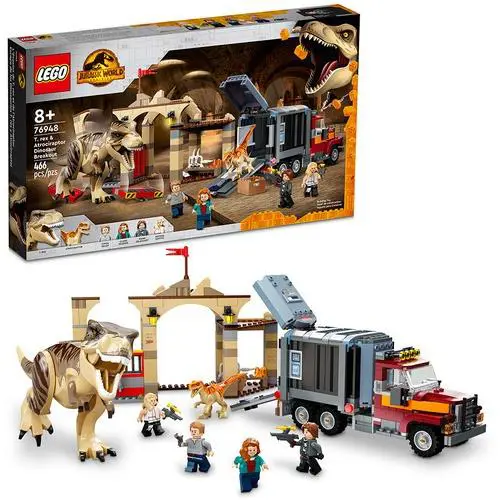 Lego® Jurassic World™ T. Rex Atrociraptor Dinosaur Breakout 76948 Toy