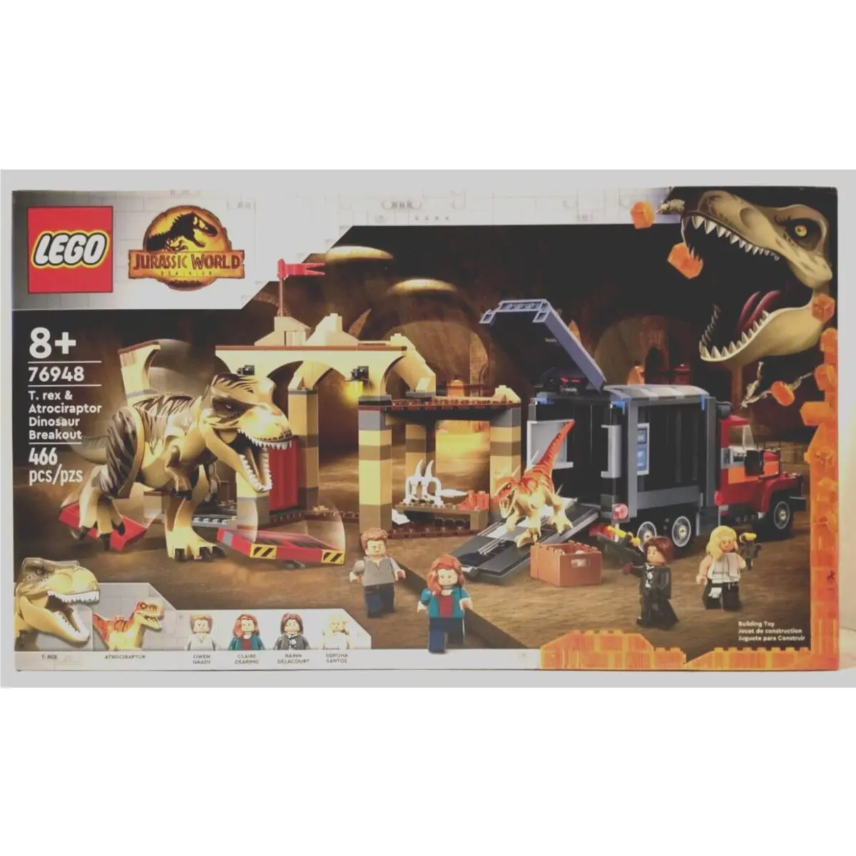 Lego 76948 Jurassic World T.rex Atrociraptor Dinosaur Breakout